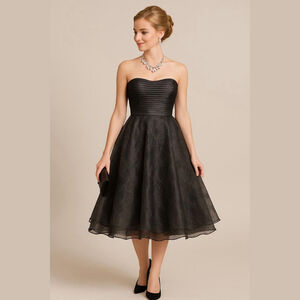 Women's Bari Jay Black Strapless Dress Size 8